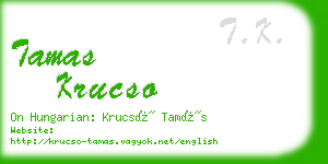 tamas krucso business card